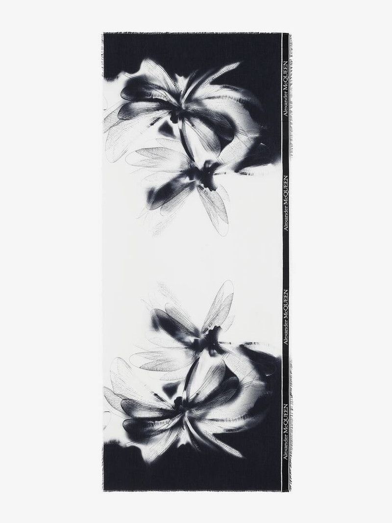 Men's Dragonfly Shadow Stole in Black/white 1