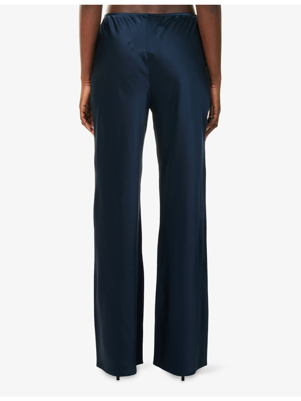 Gale Mid-Rise Bias Satin Trousers - 4