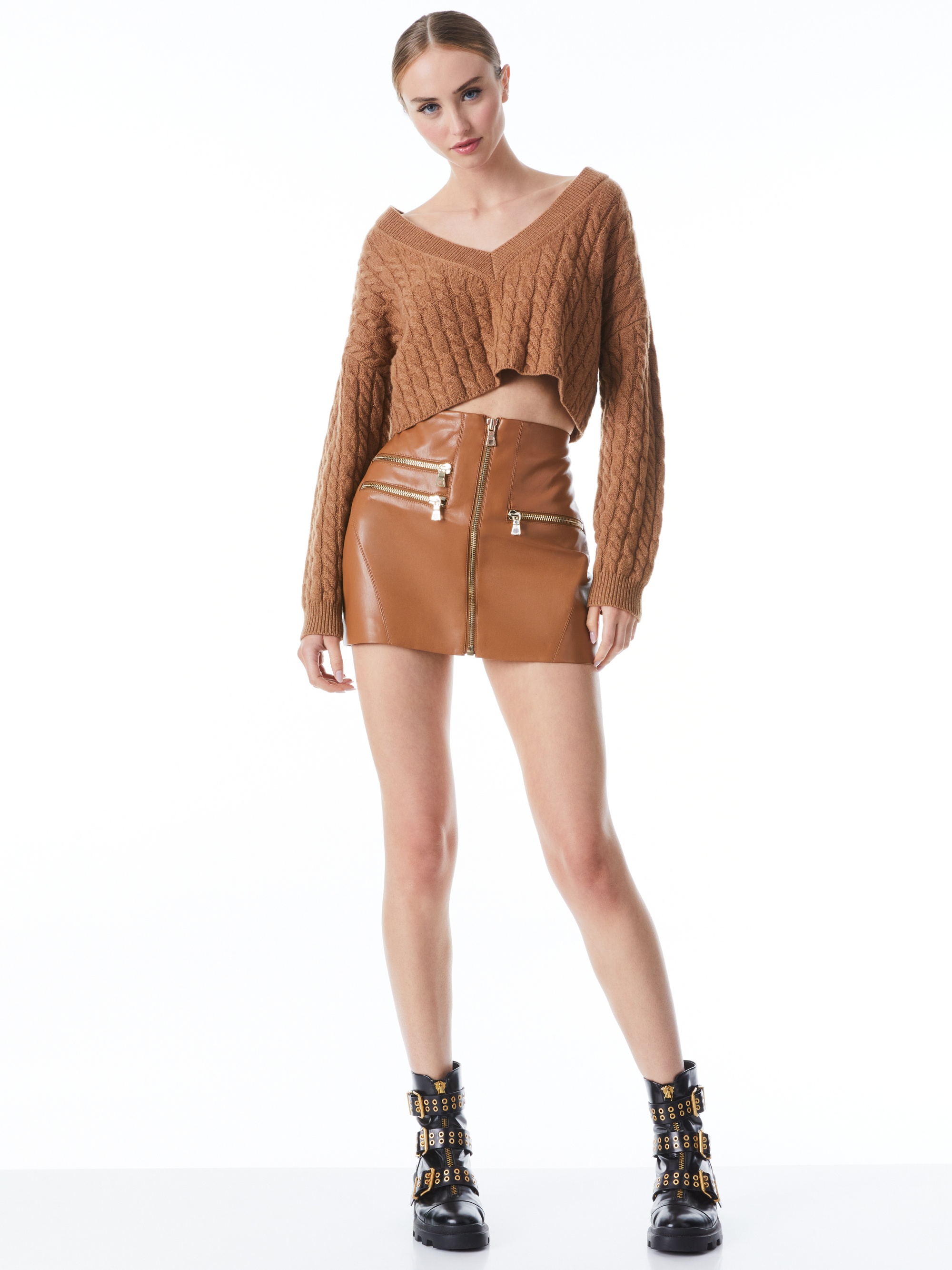 AYDEN CROPPED V-NECK PULLOVER - 4
