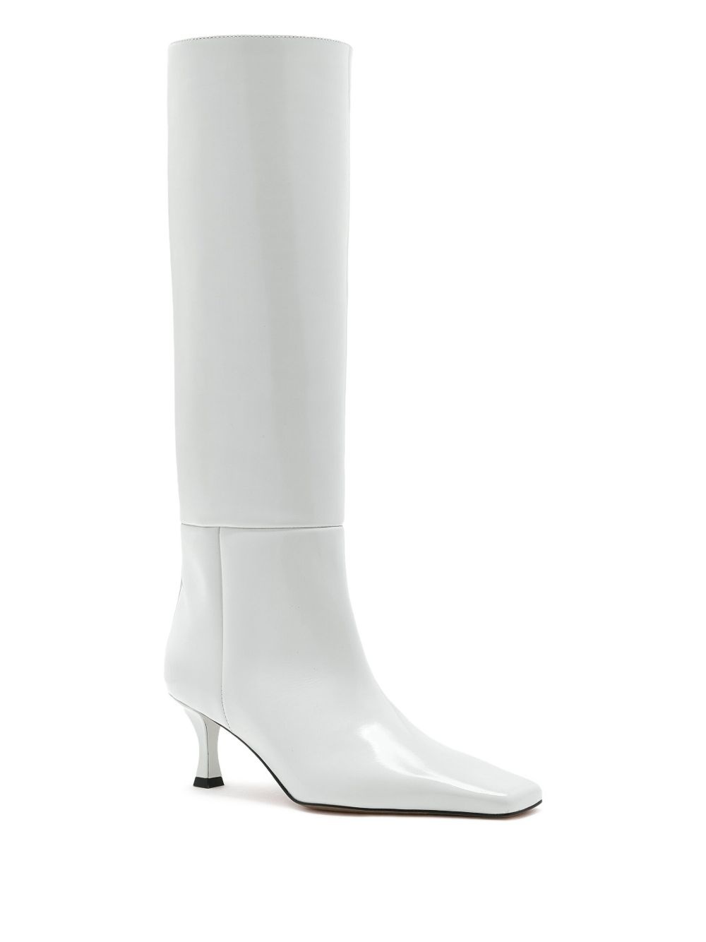 Trap leather knee-high boots - 2