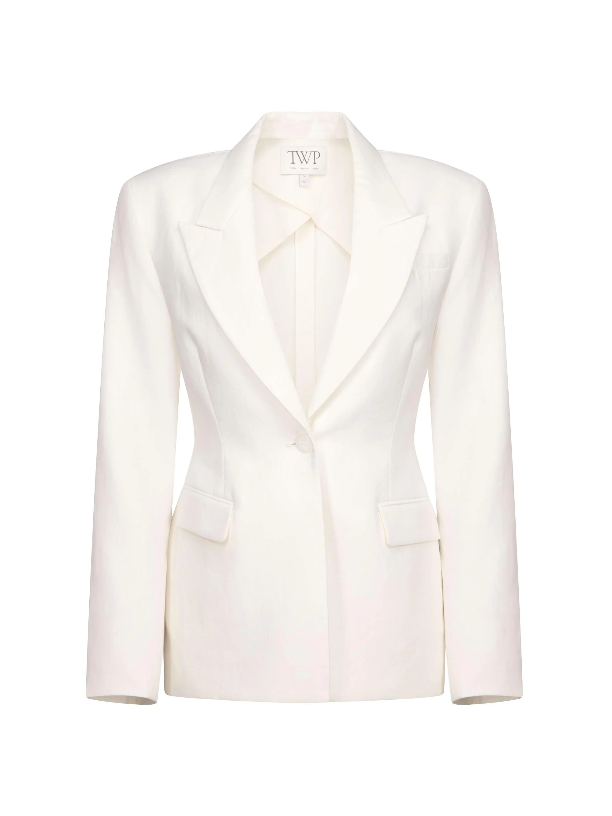 Women's Jasper Linen Blazer - Ivory - 1