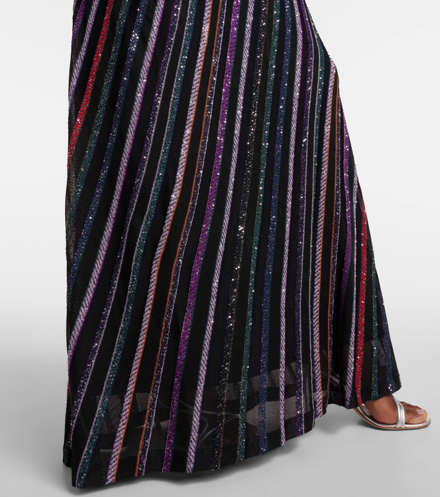 Sequined striped gown - 5