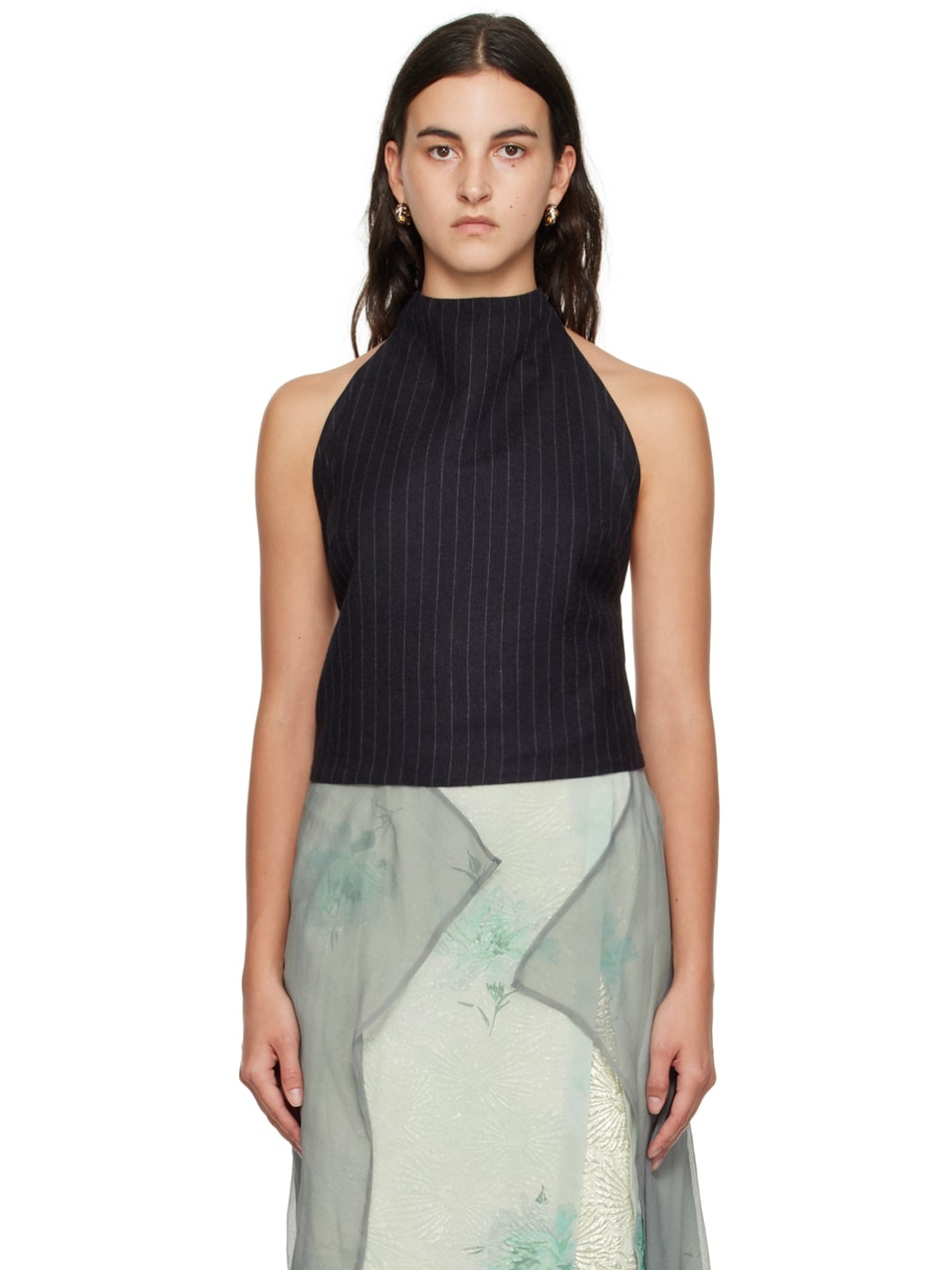 Gray Wrap Tank Top - 1
