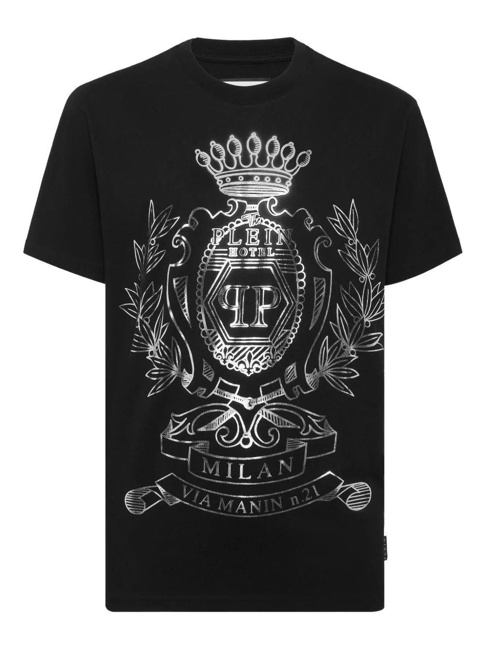 crest-embellished T-shirt - 1