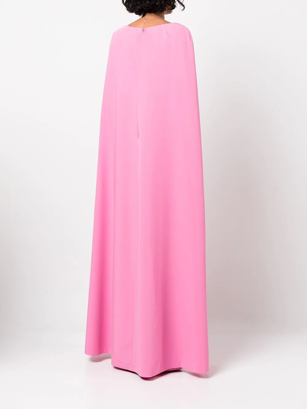 SLEEVELESS CAPE EFFECT CREPE COLUMN GOWN - 2