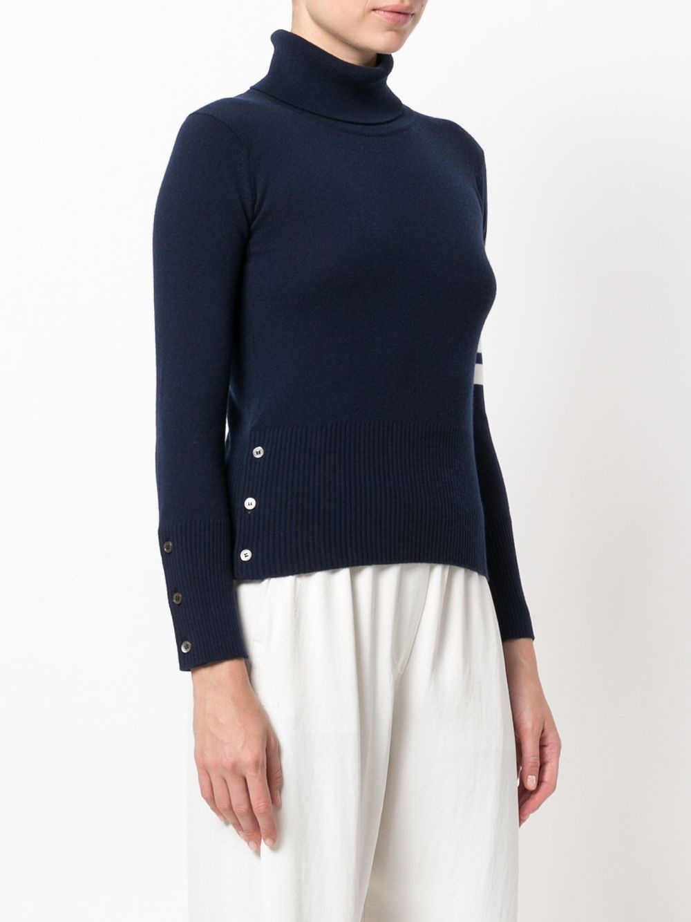 striped turtleneck sweater - 3