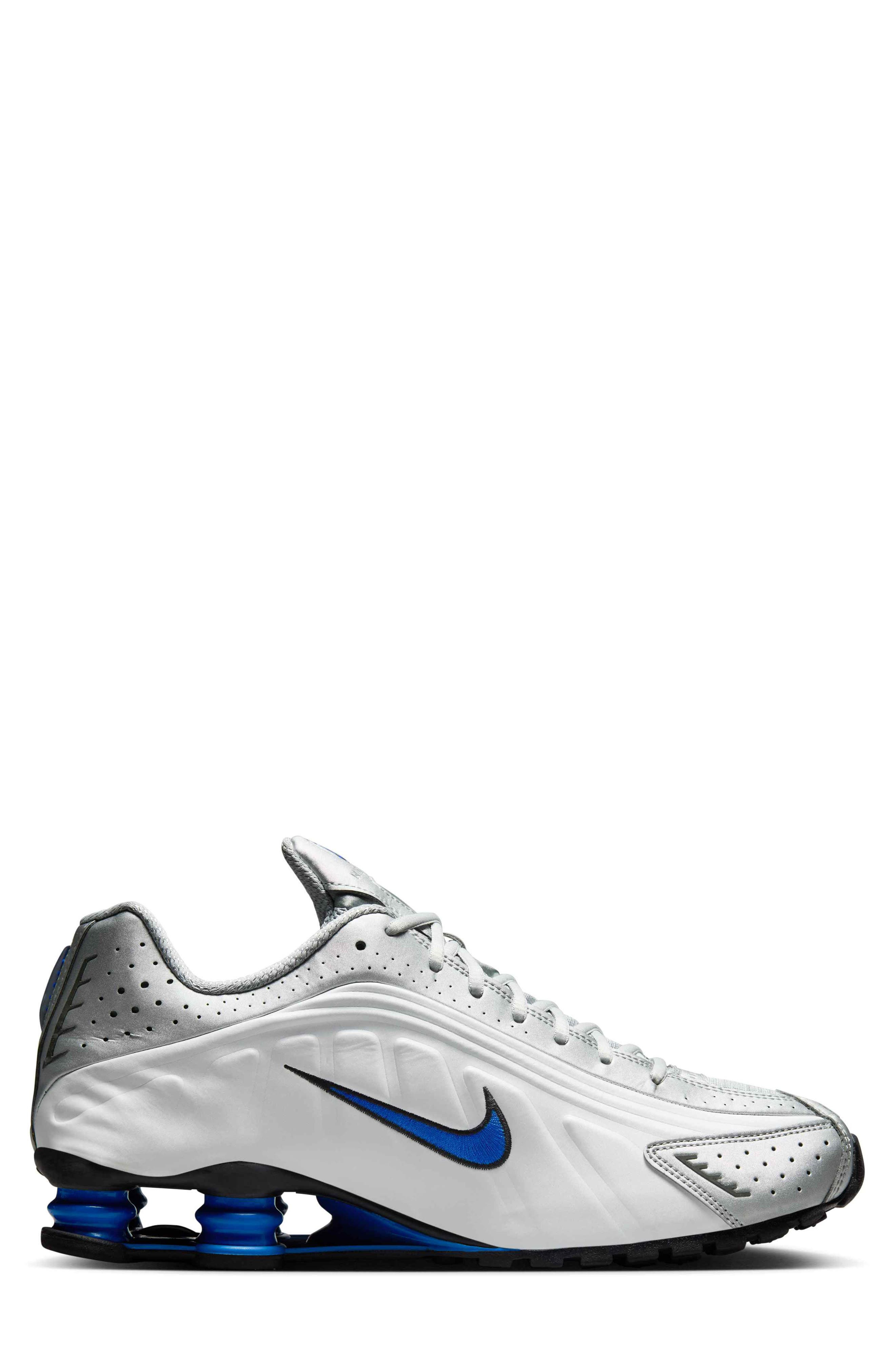 Nike Shox R4 Sneaker in White/Racer Blue at Nordstrom - 6