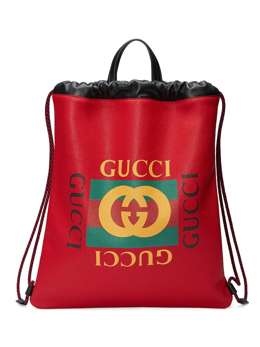 Gucci Print leather drawstring backpack - 1