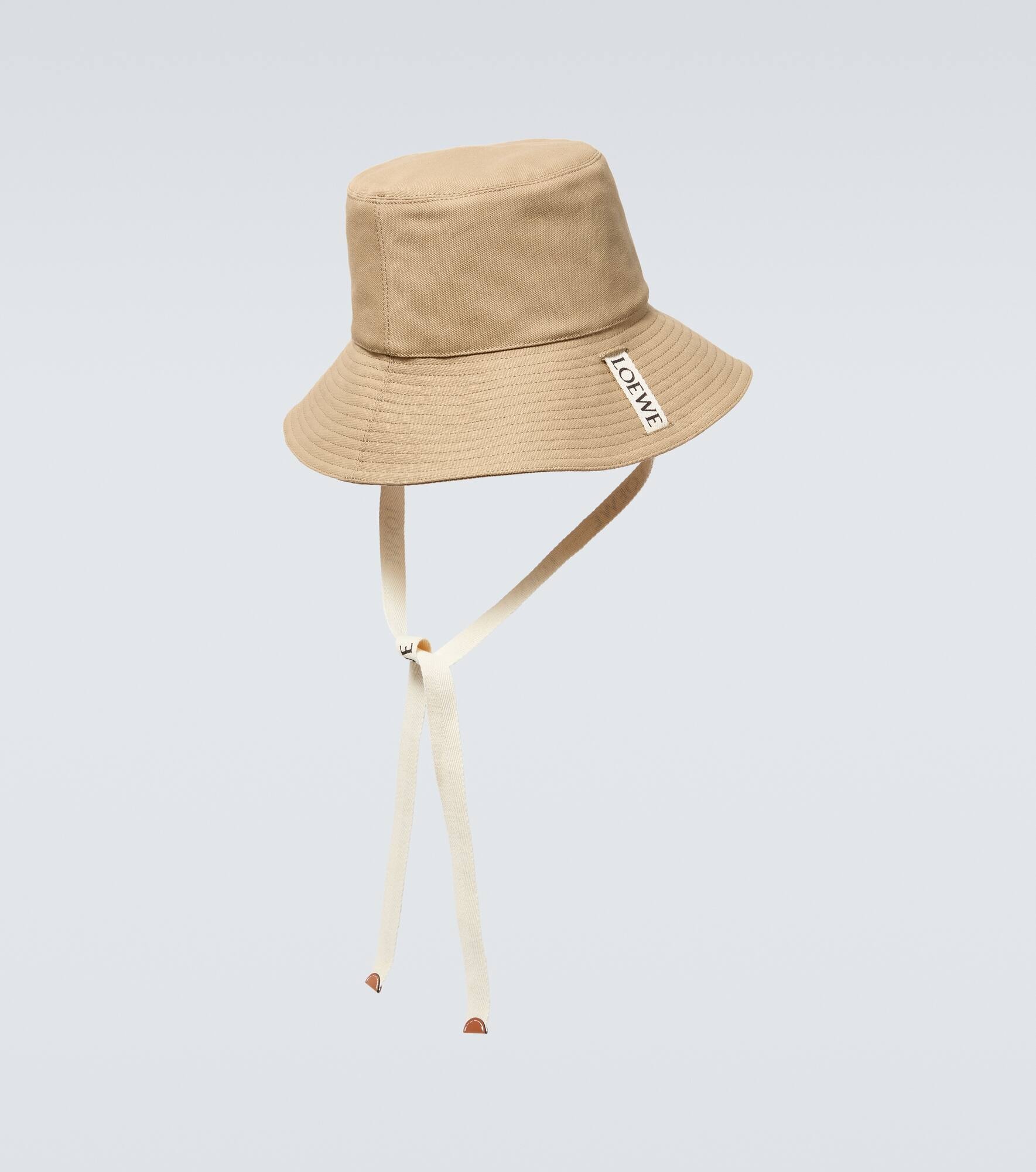 Paula's Ibiza leather-trimmed canvas bucket hat - 4