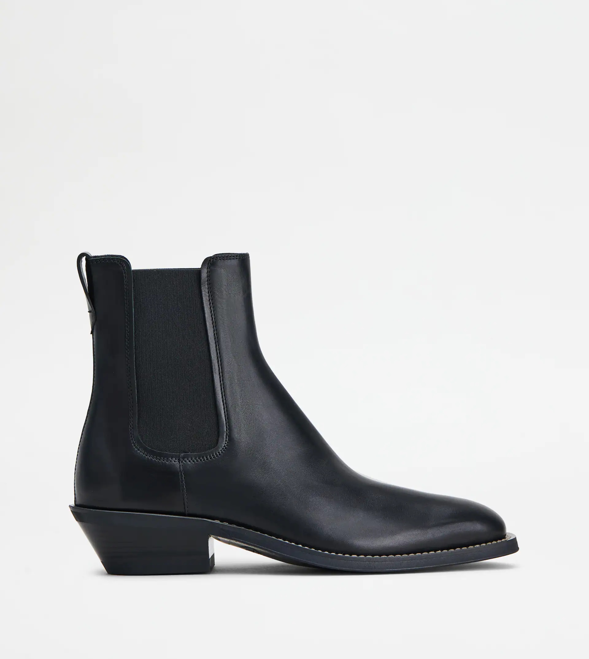 ANKLE BOOTS IN LEATHER - BLACK - 1