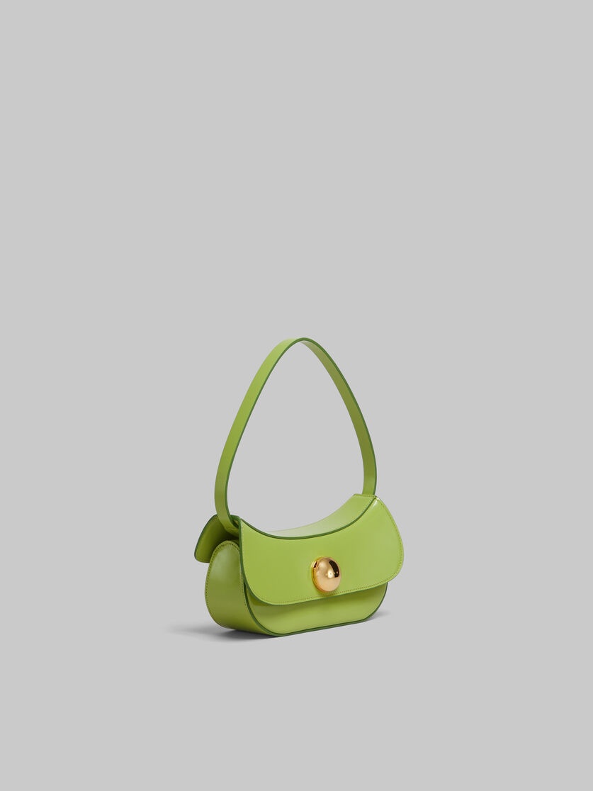 GREEN LEATHER BUTTERFLY SMALL HOBO BAG - 6