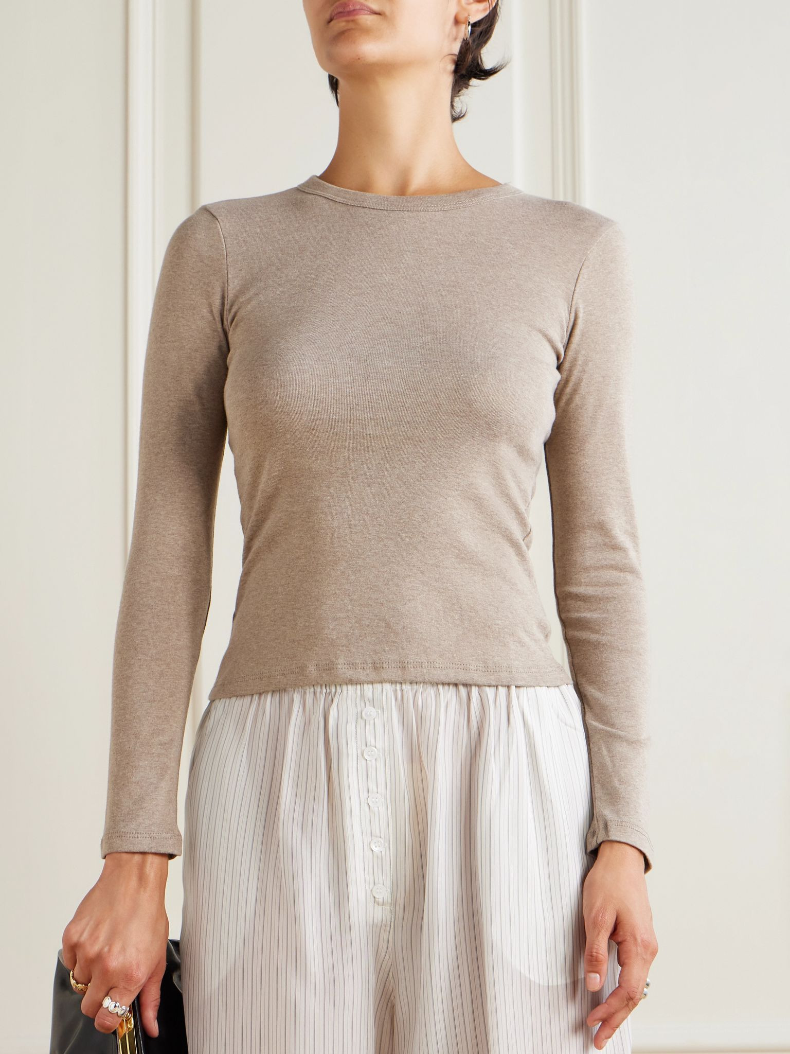 Nando cotton-jersey T-shirt Beige - 3
