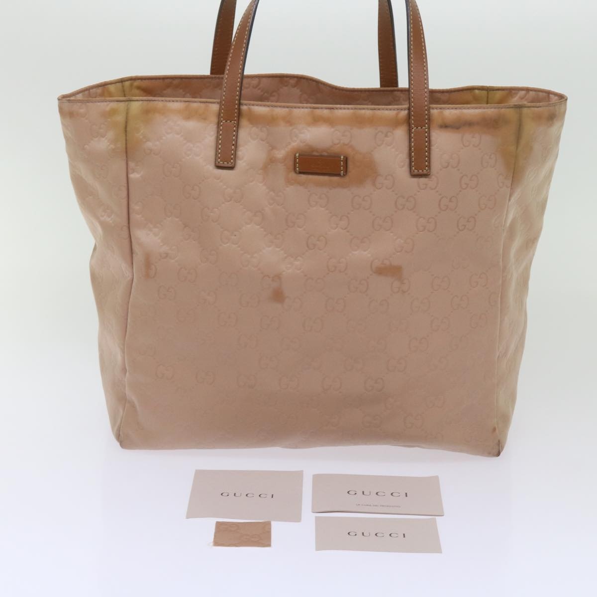 GUCCI GG Canvas Tote Bag Beige - 12