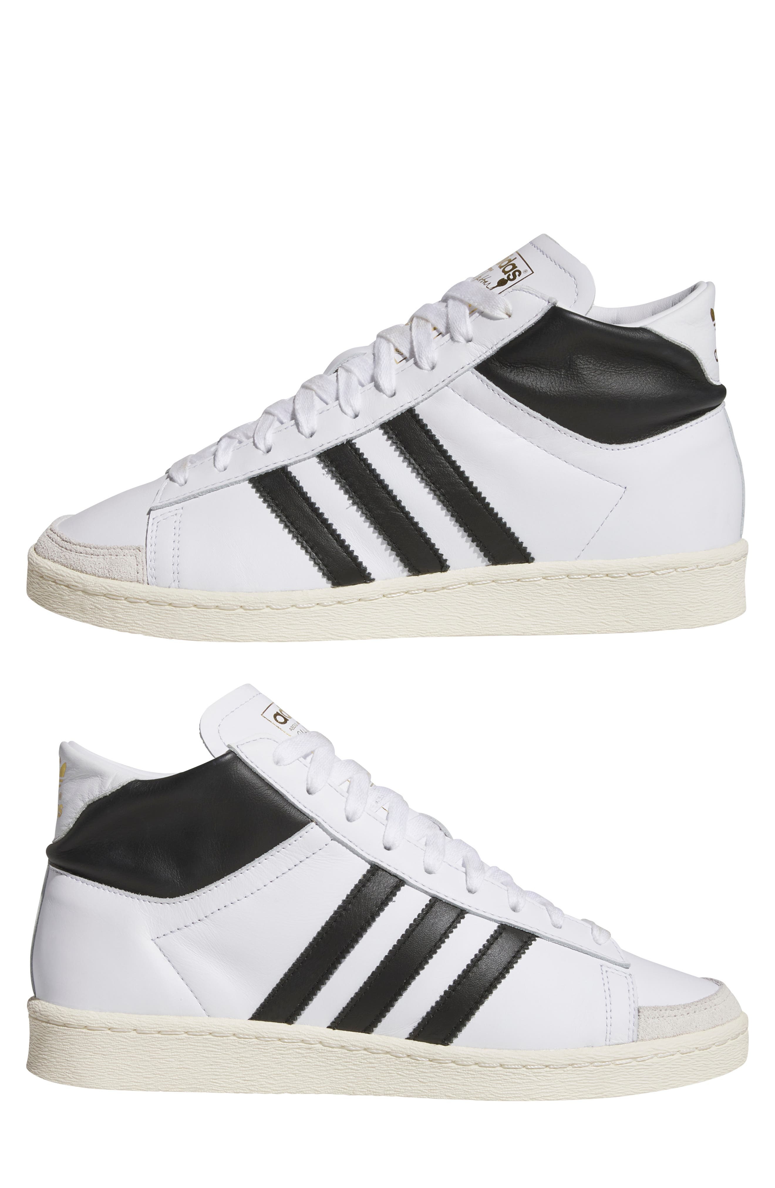 adidas Gender Inclusive Jabbar Hi Basketball Sneaker in White/Black/Off White at Nordstrom - 8