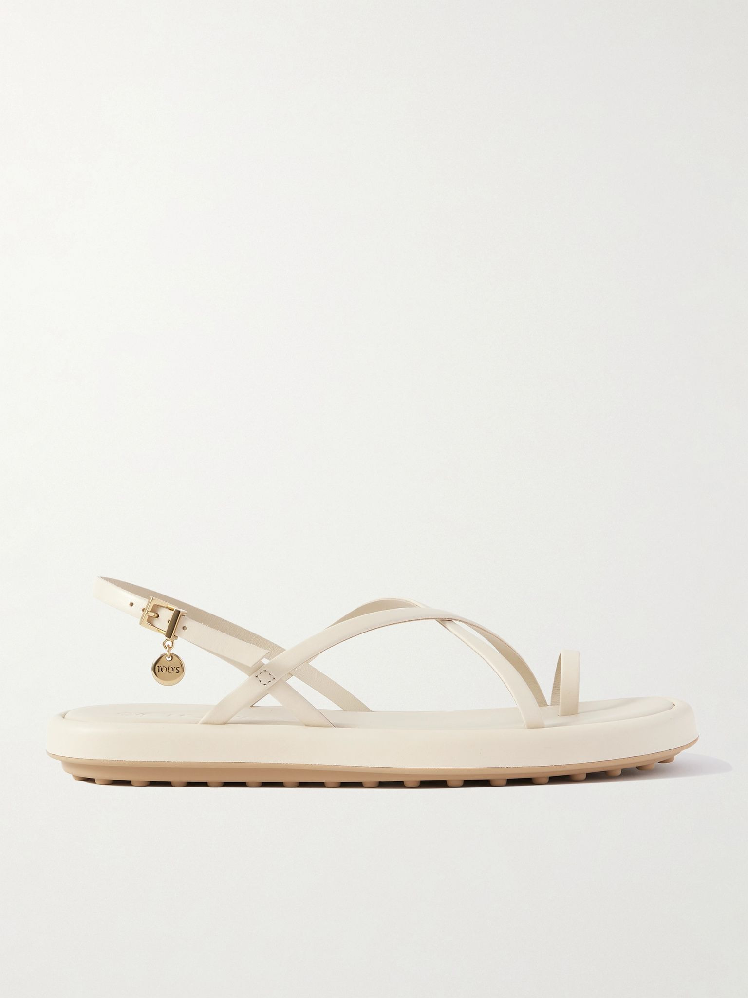 Leather sandals Cream - 1
