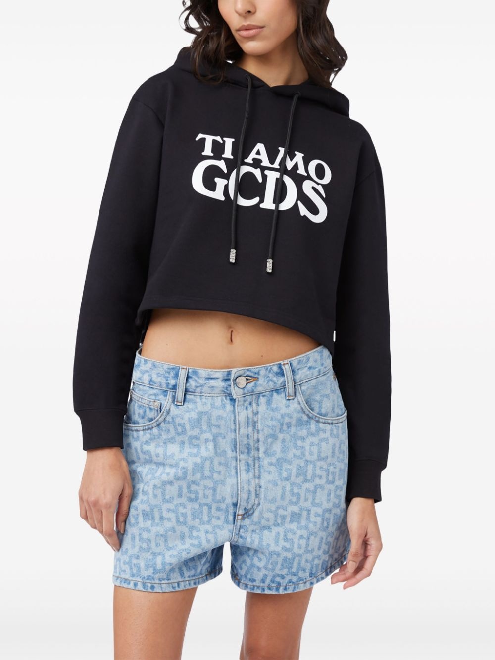 Ti Amo cropped hoodie - 3