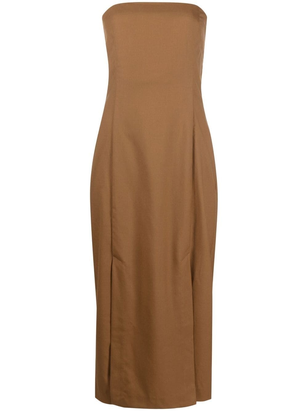 strapless midi dress - 1