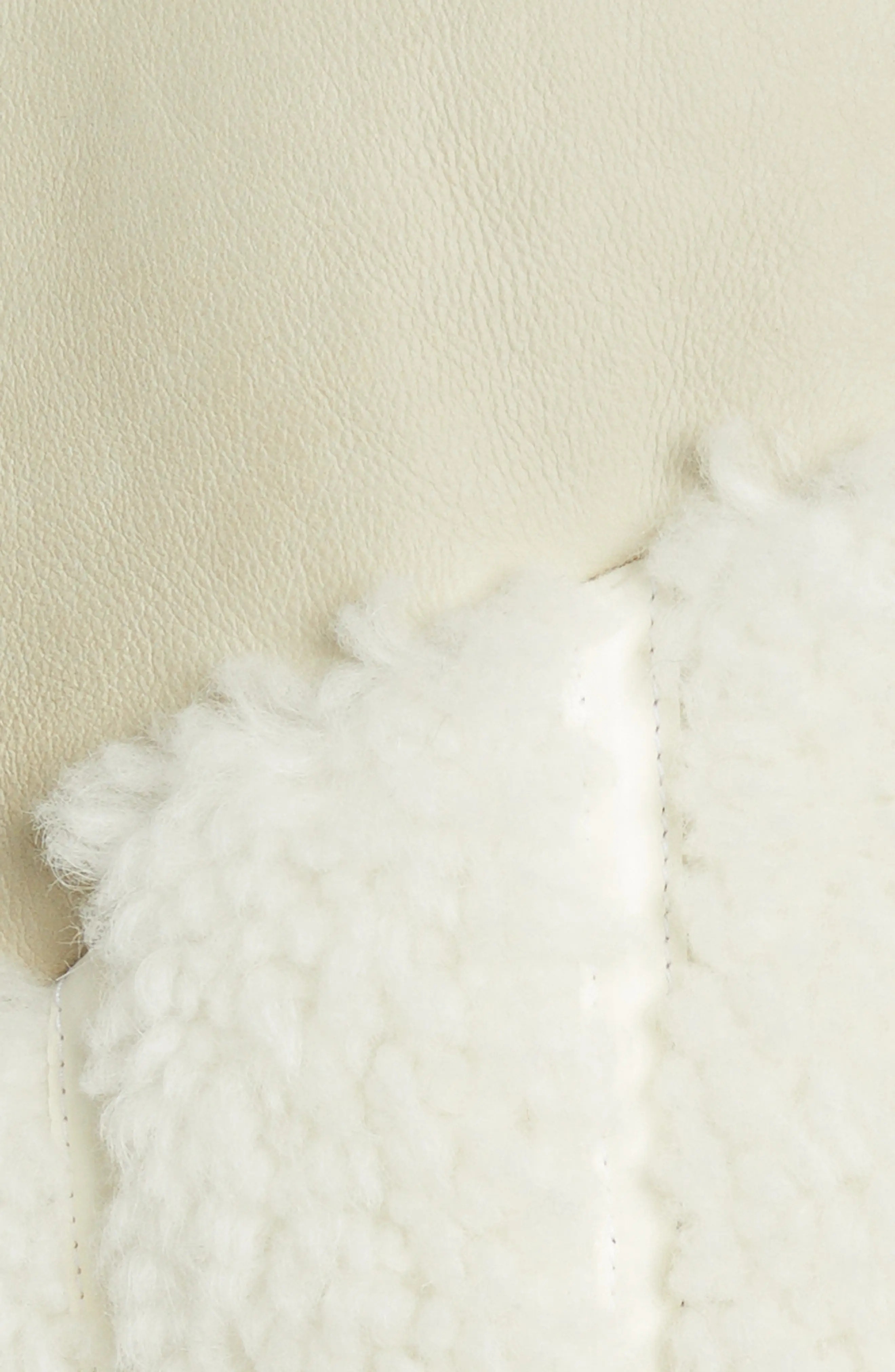 Patchwork Genuine Shearling Moto Jacket - 5