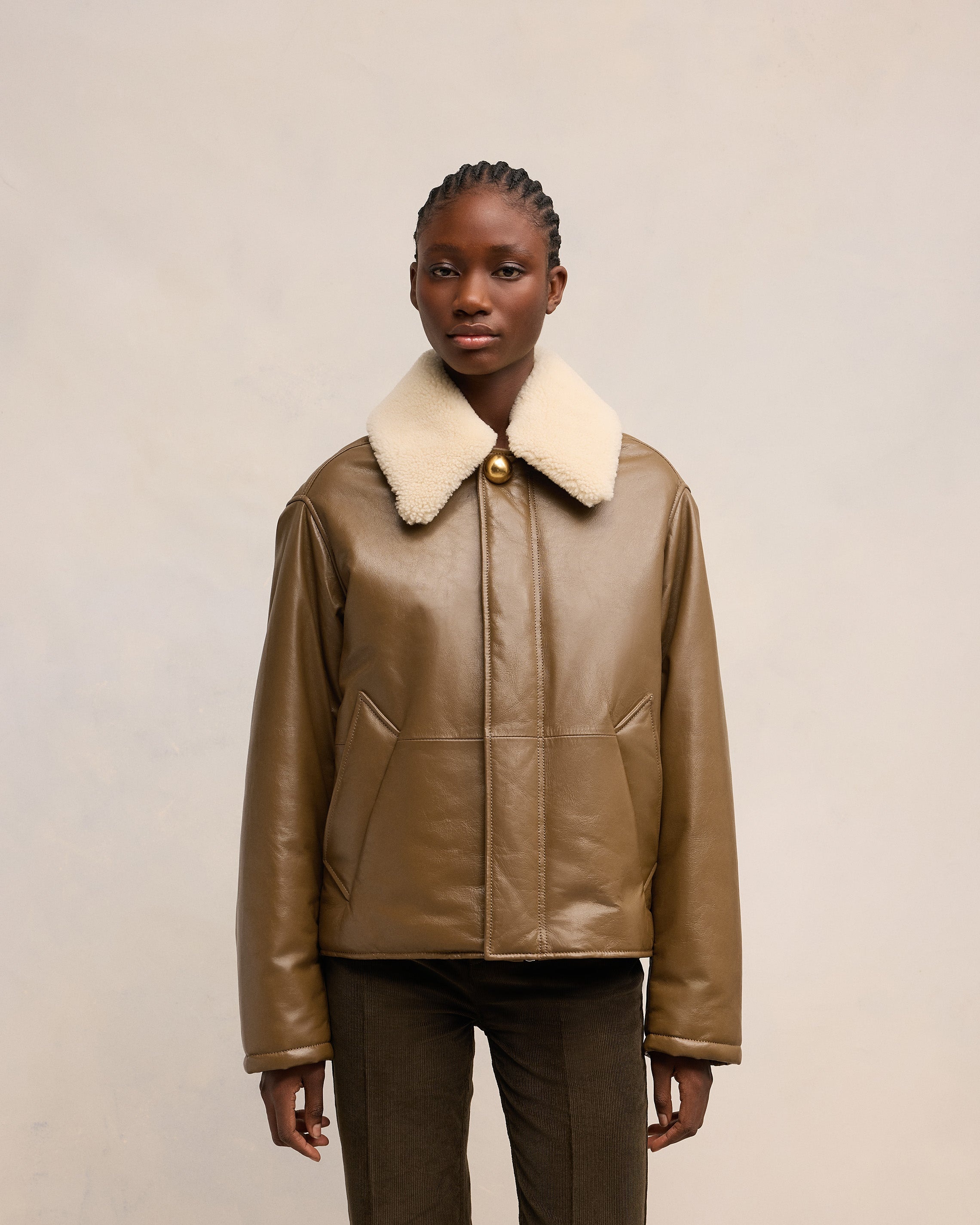 LEATHER PADDED JACKET - 3