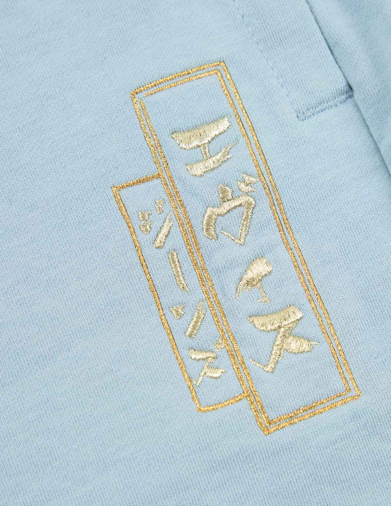 JAPANESE ART SEAGULL EMBROIDERED SWEAT SHORTS 9