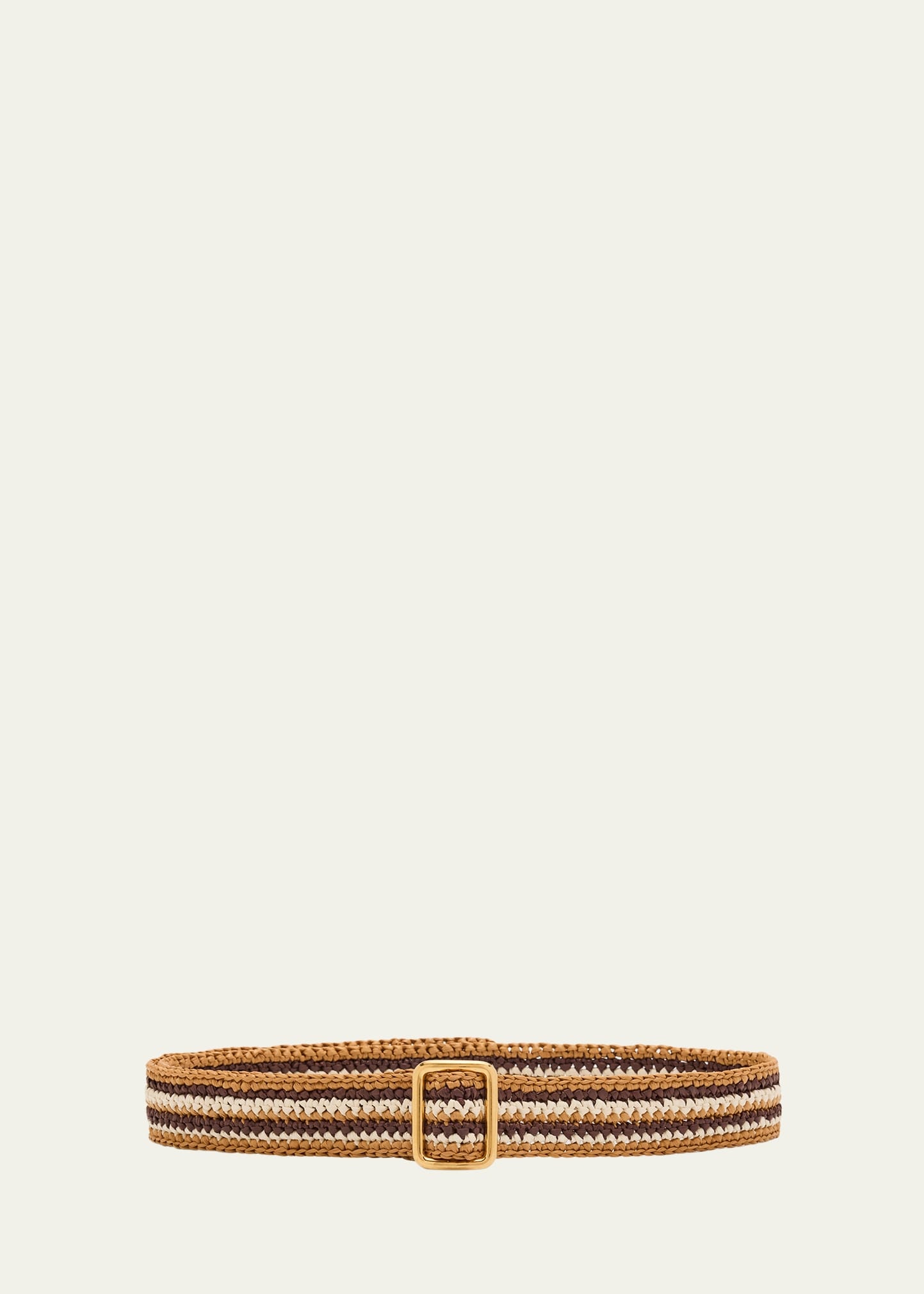 Ara Striped Straw Belt - 1