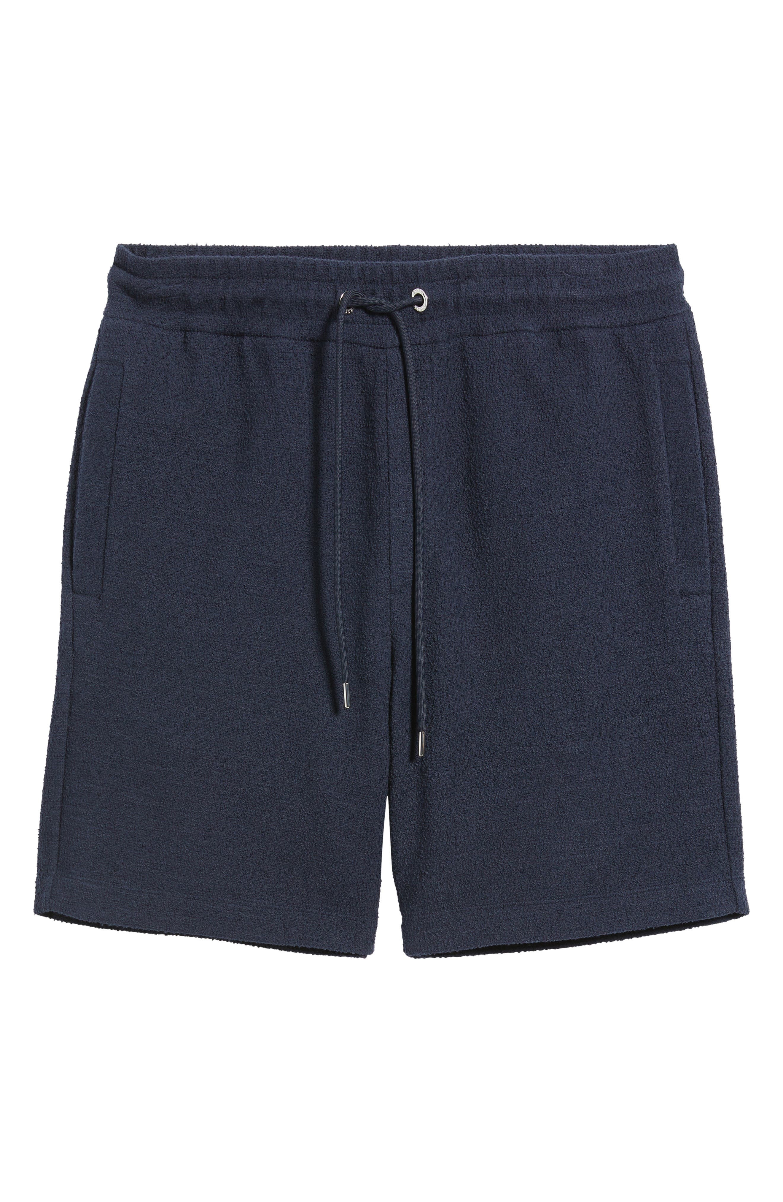 BOSS Leoni Drawstring Cotton Terry Cloth Shorts in Dark Blue at Nordstrom - 5