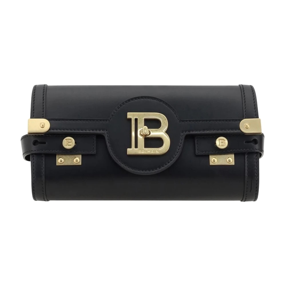 BLACK LEATHER CLUTCH FOR WOMEN - 1