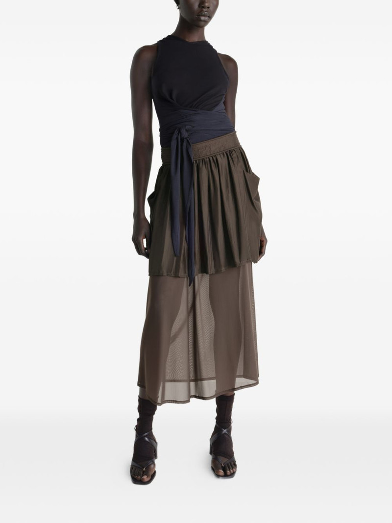 Lemaire pockets draped asymmetric skirt outlook