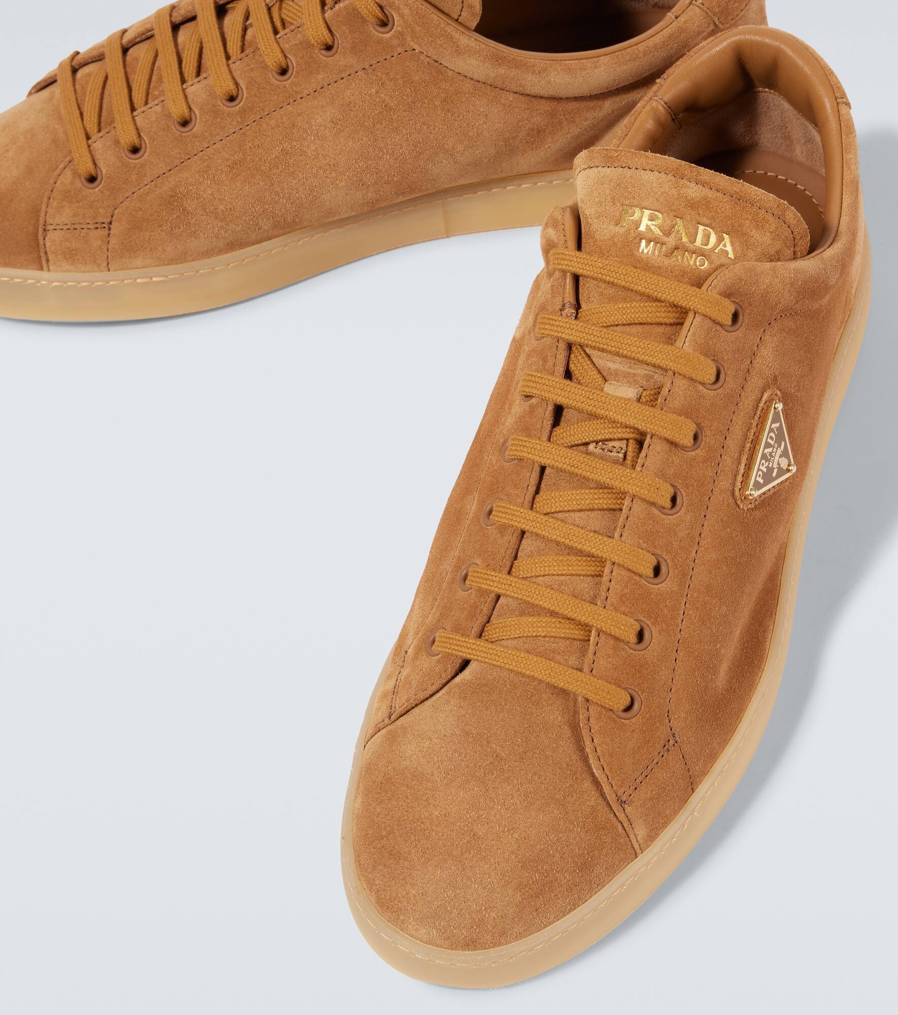 Logo suede sneakers - 3