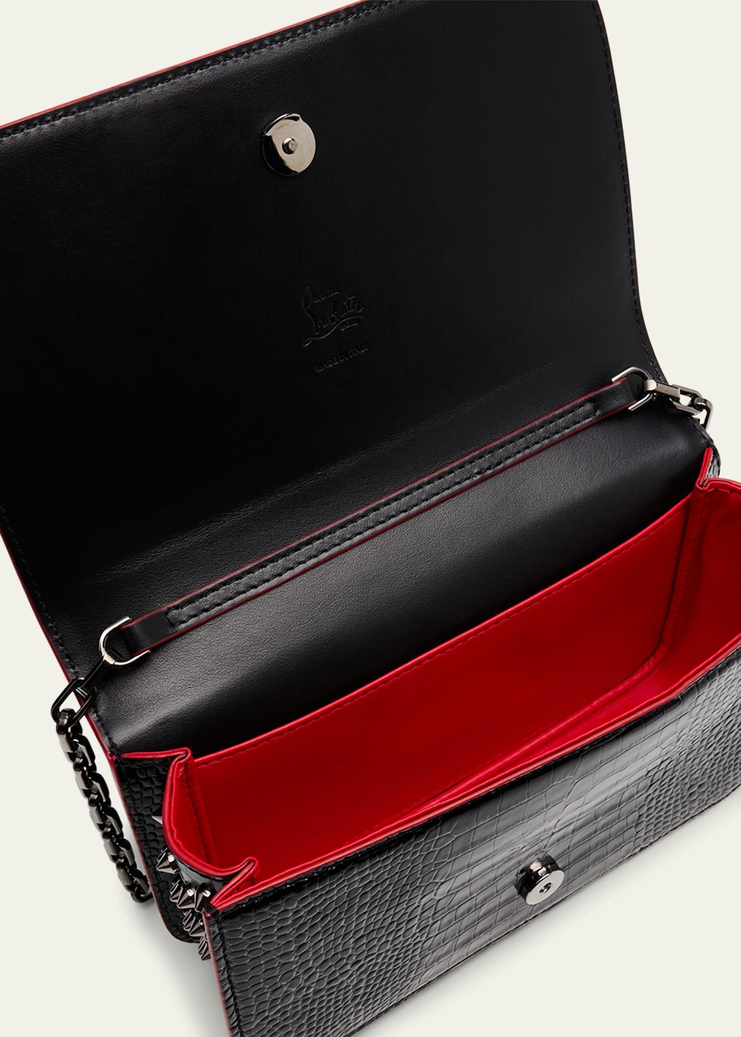 Paloma Small Croc-Embossed Leather Clutch - 4