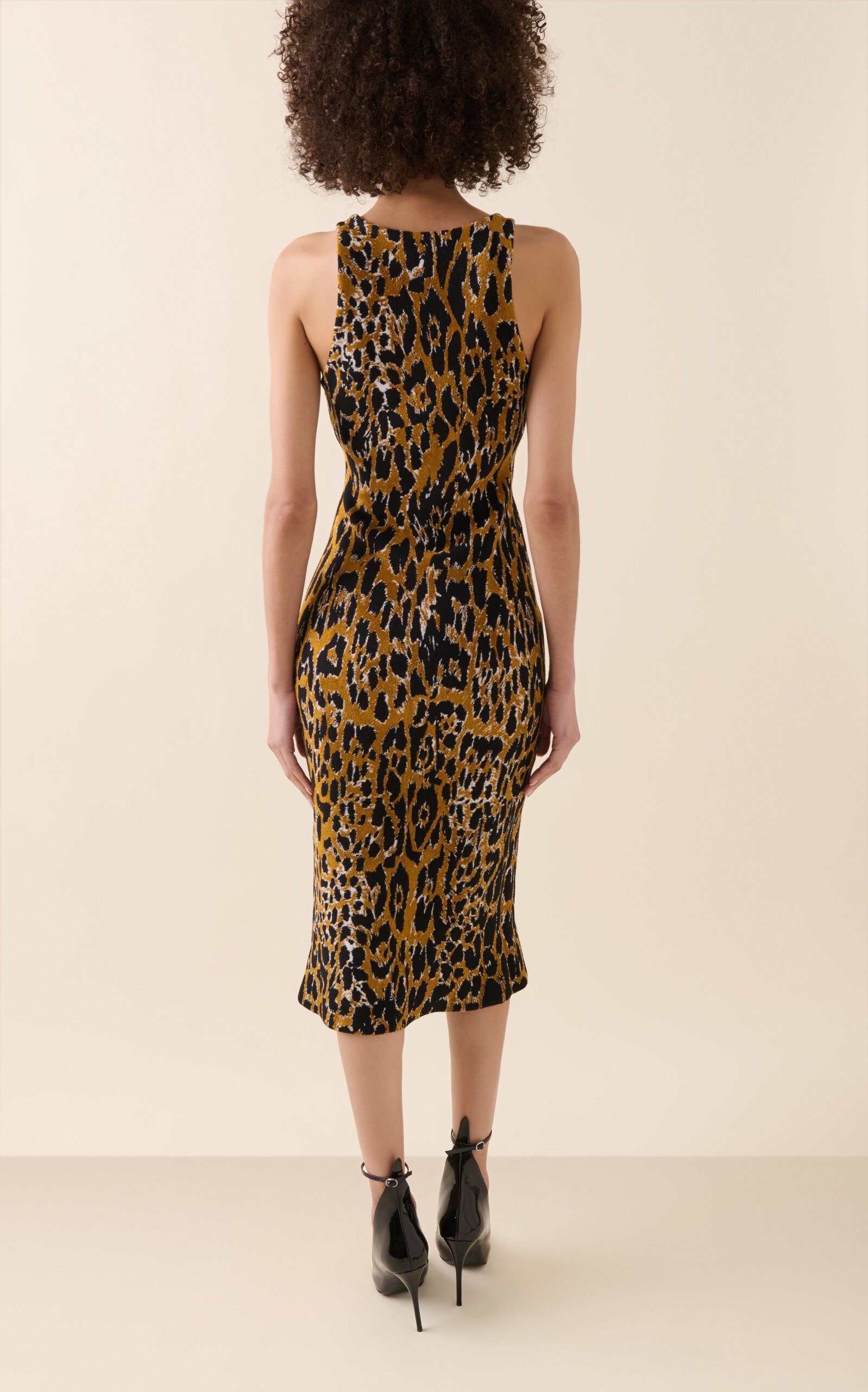 Leopard-Print Knit Midi Tank Dress animal - 4