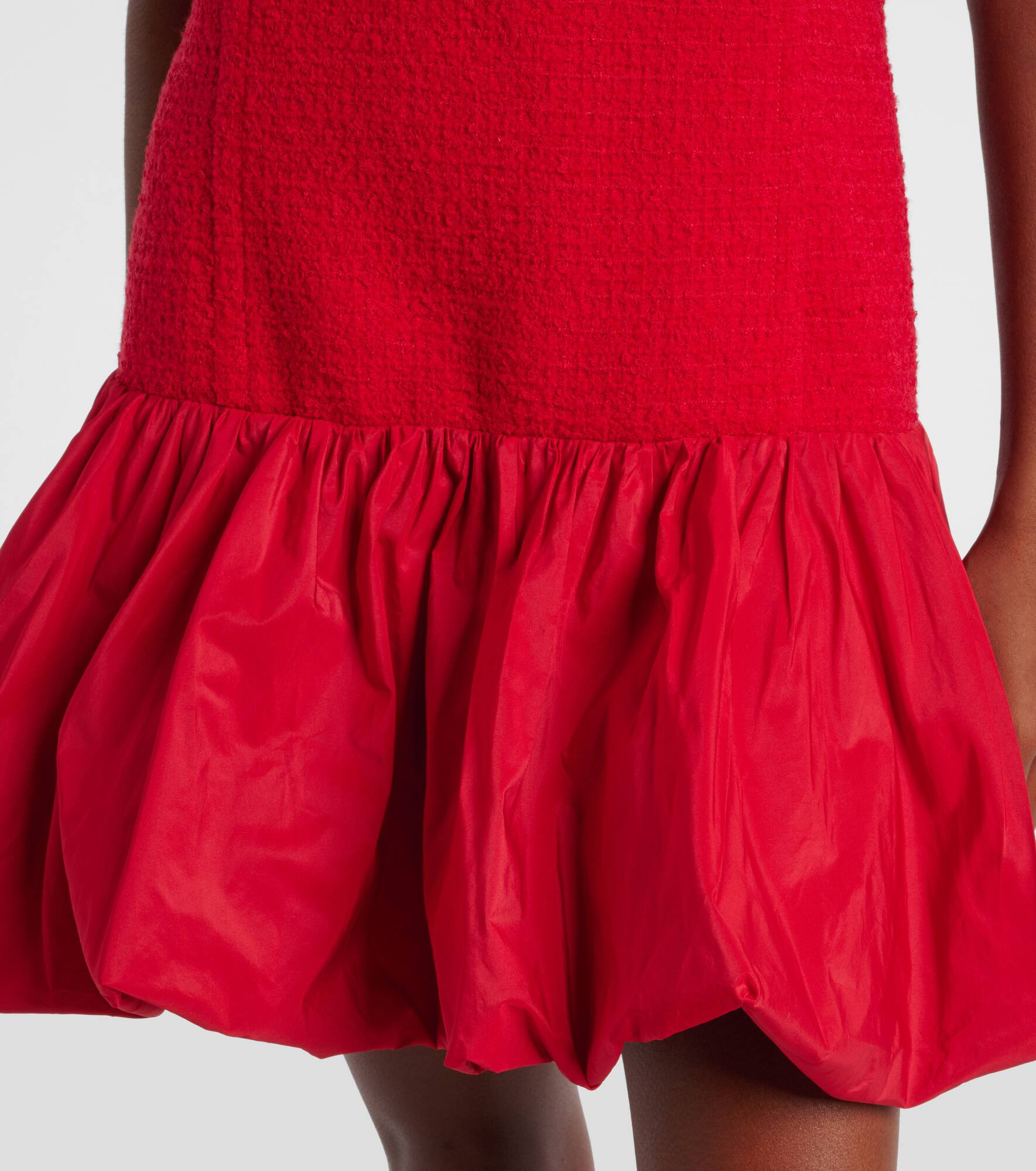 Tweed and faille minidress - 5