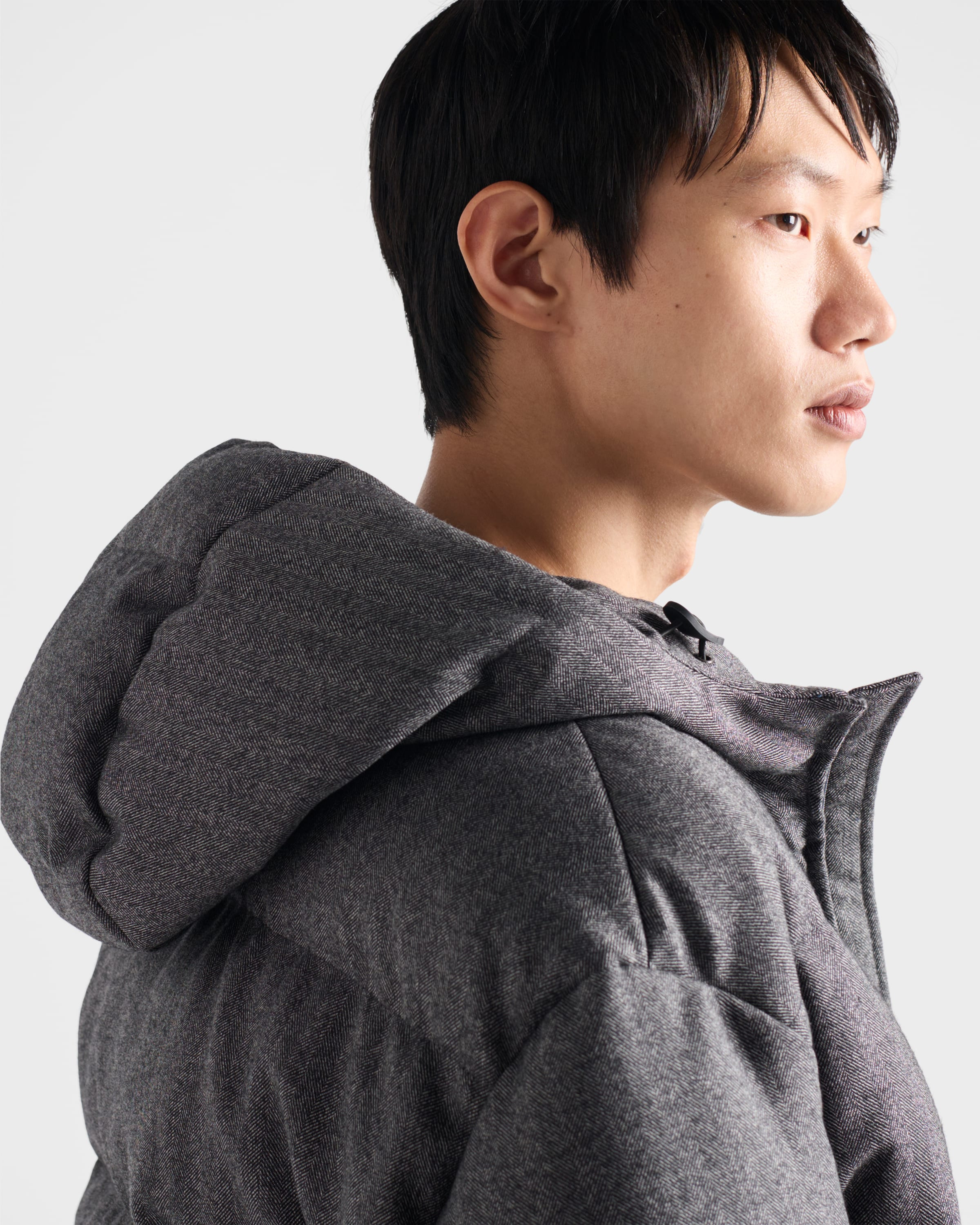 Medium-weight wool down jacket - 4