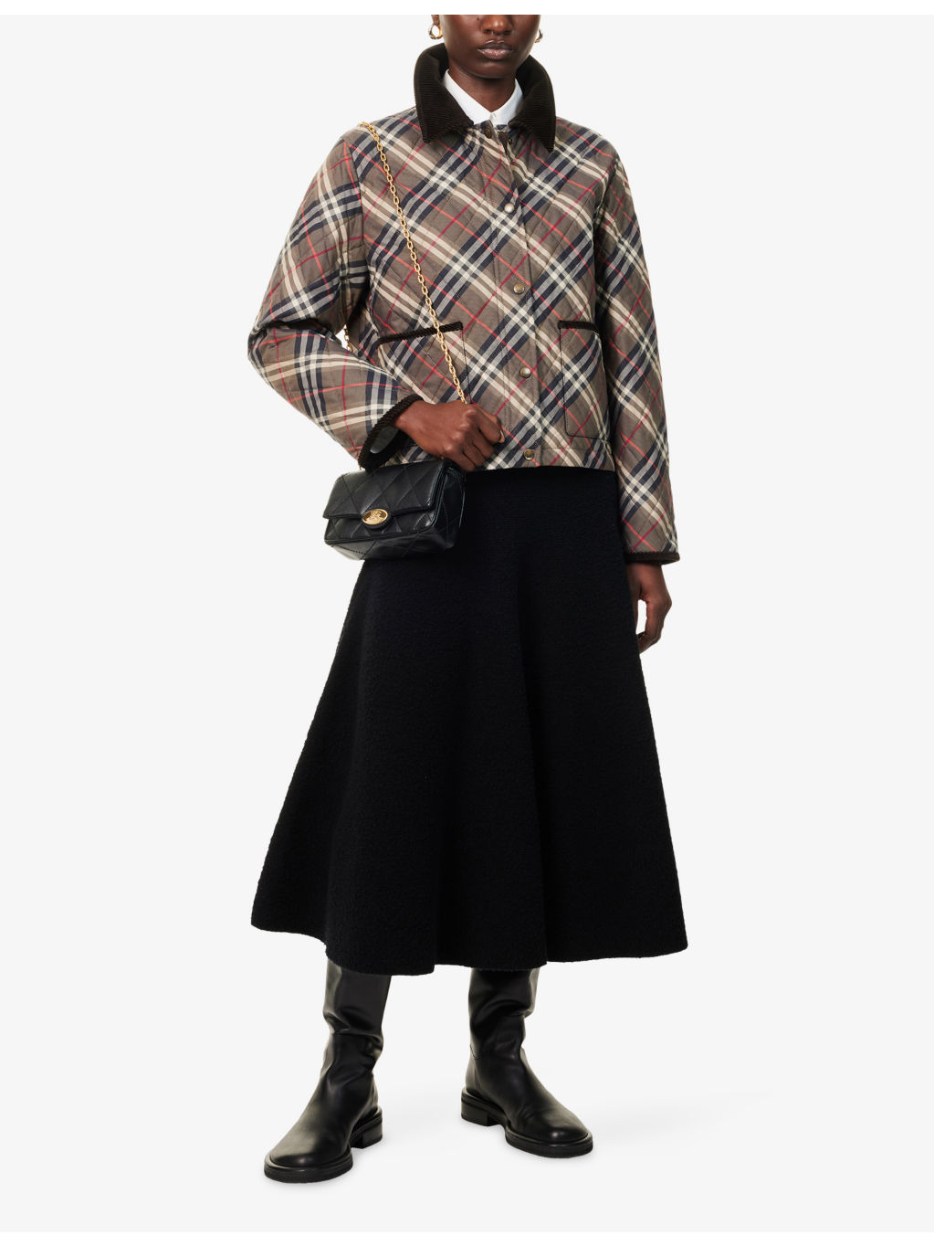 Check-Print Quilted Cotton Jacket - 2