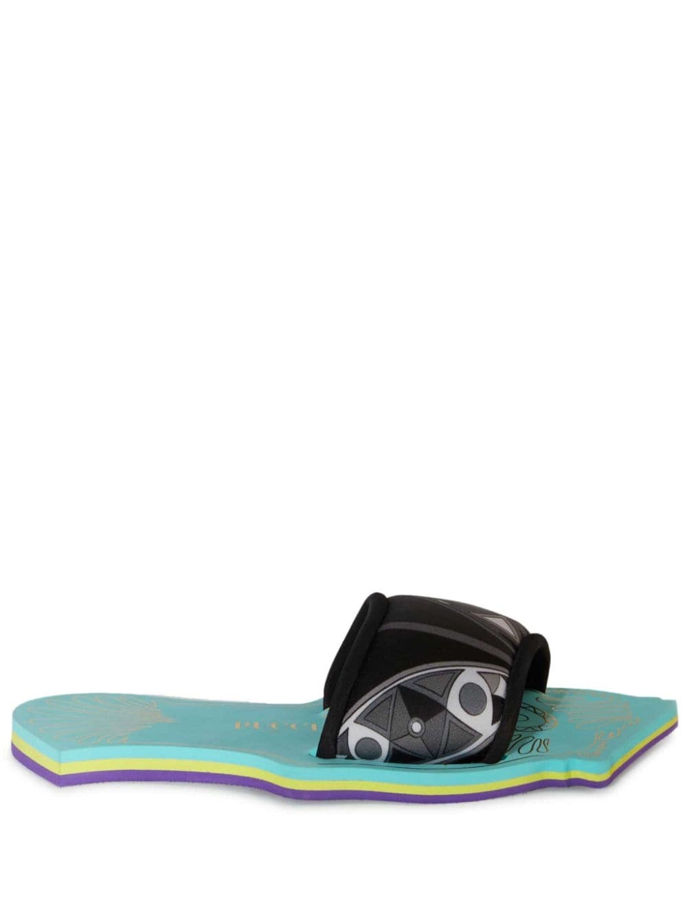 Girandole-print scuba slides - 1