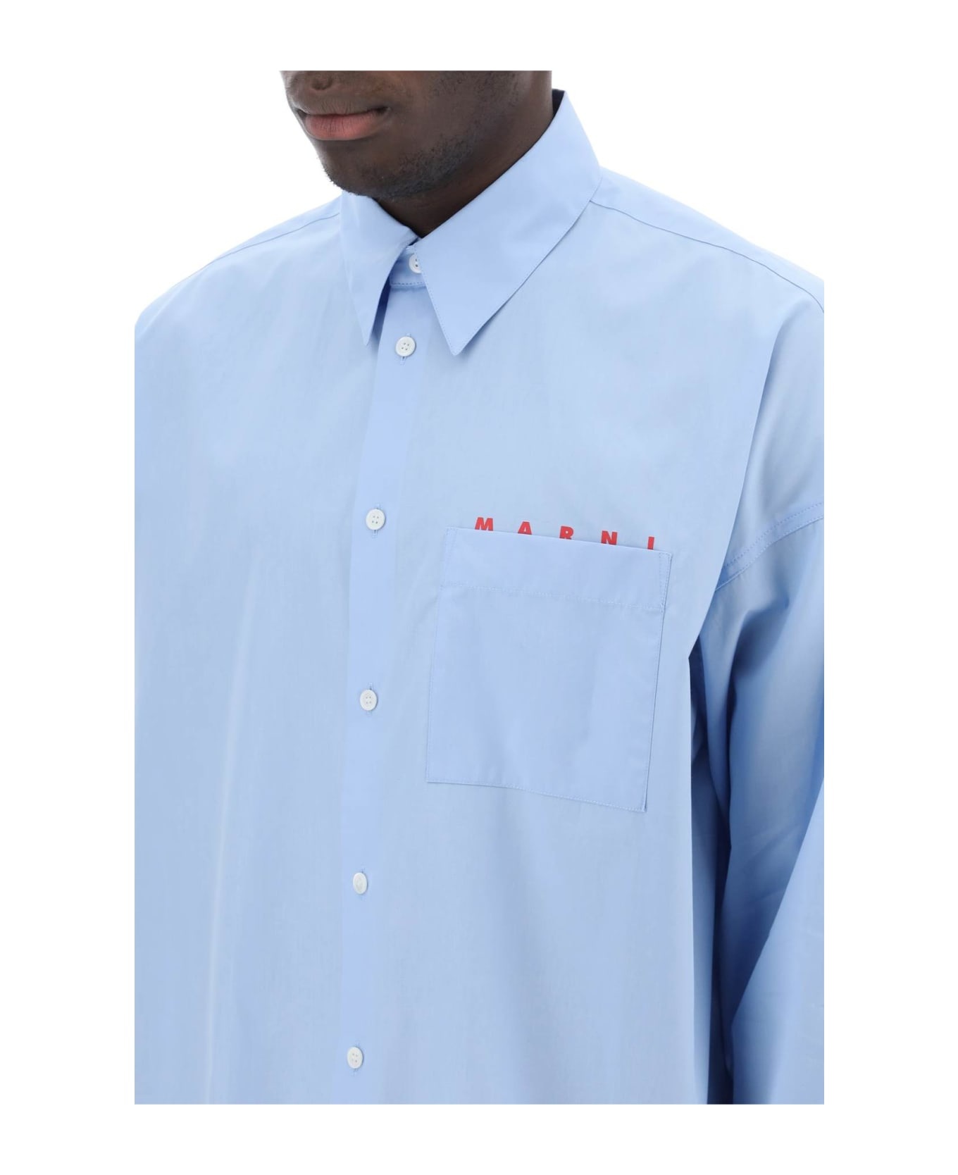 Boxy Shirt With Italian Collar - 4