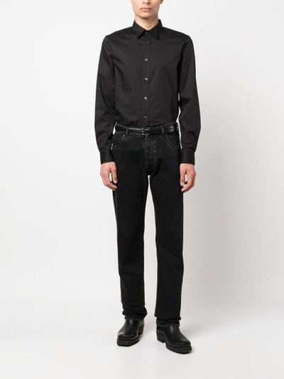 Diesel logo-embroidered cotton shirt outlook