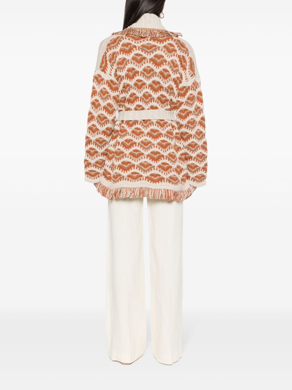 Hawa Mahal patterned-intarsia cardigan - 4