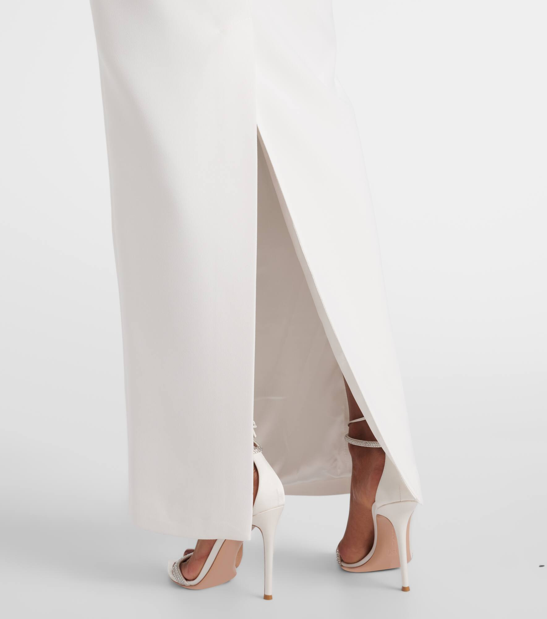 Bridal bow-detail crêpe cocktail dress - 5