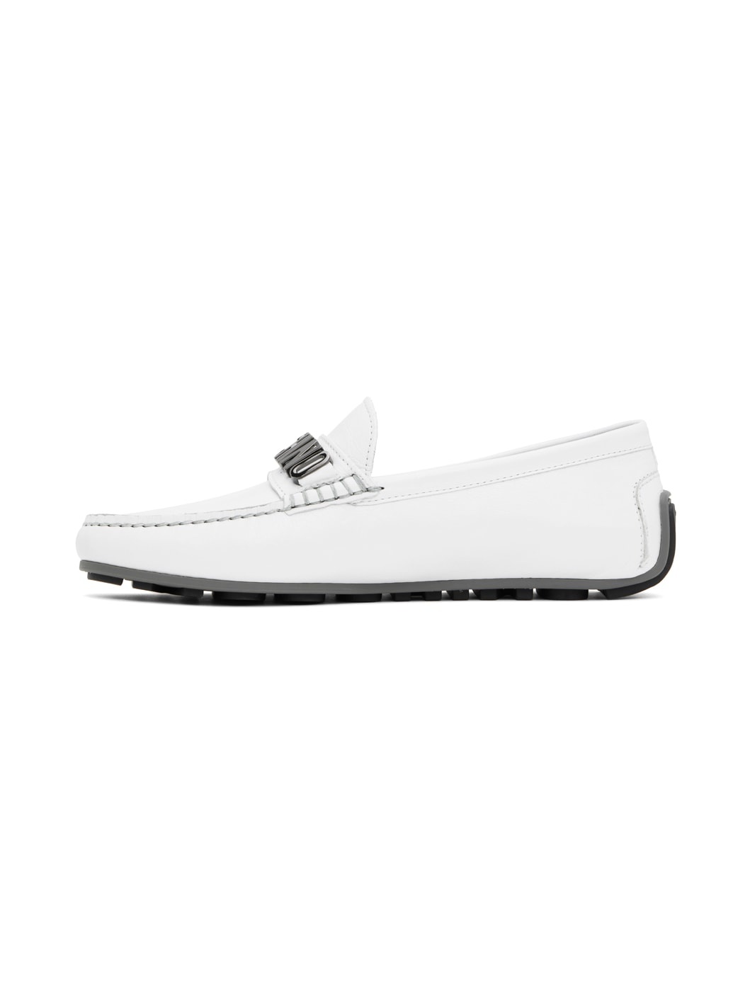 White Driver Loafers - 3