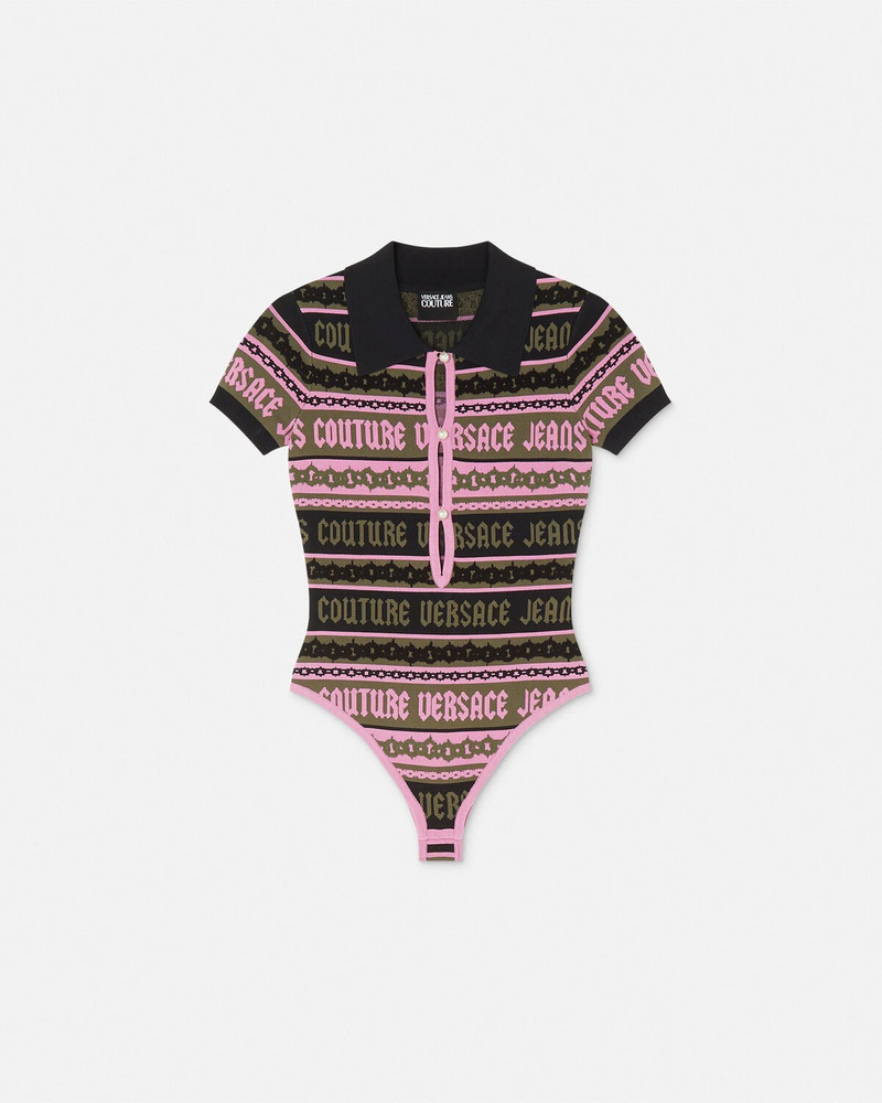Stripes Jacquard Knit Bodysuit 1
