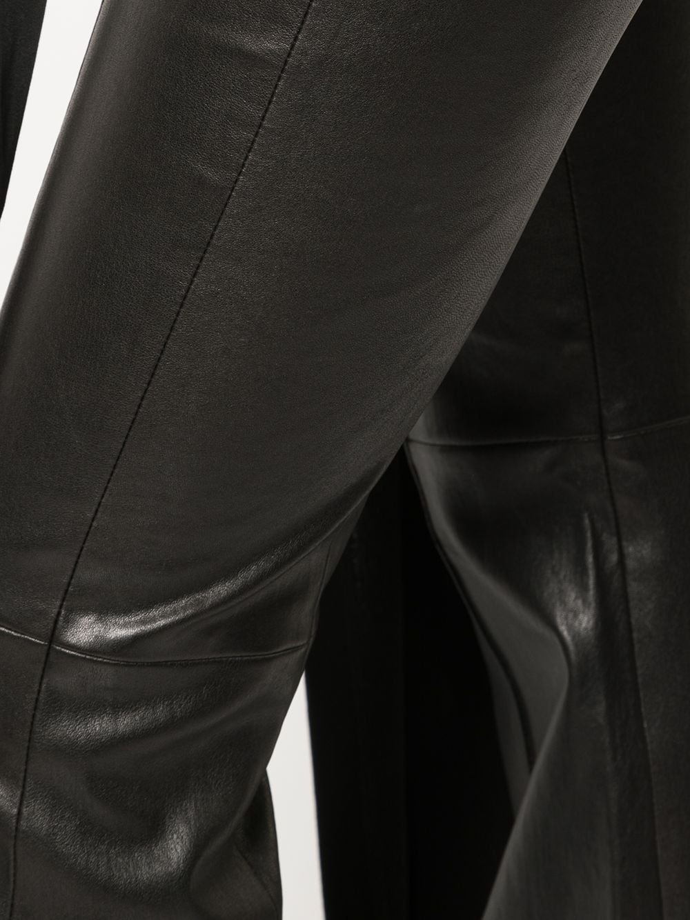 leather flared trousers - 5
