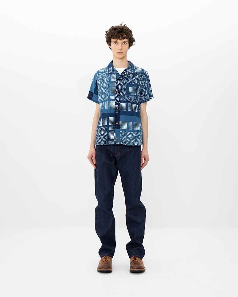 FAIRWAY SHIRT S/S (N.D.) INDIGO PATTERN - 3