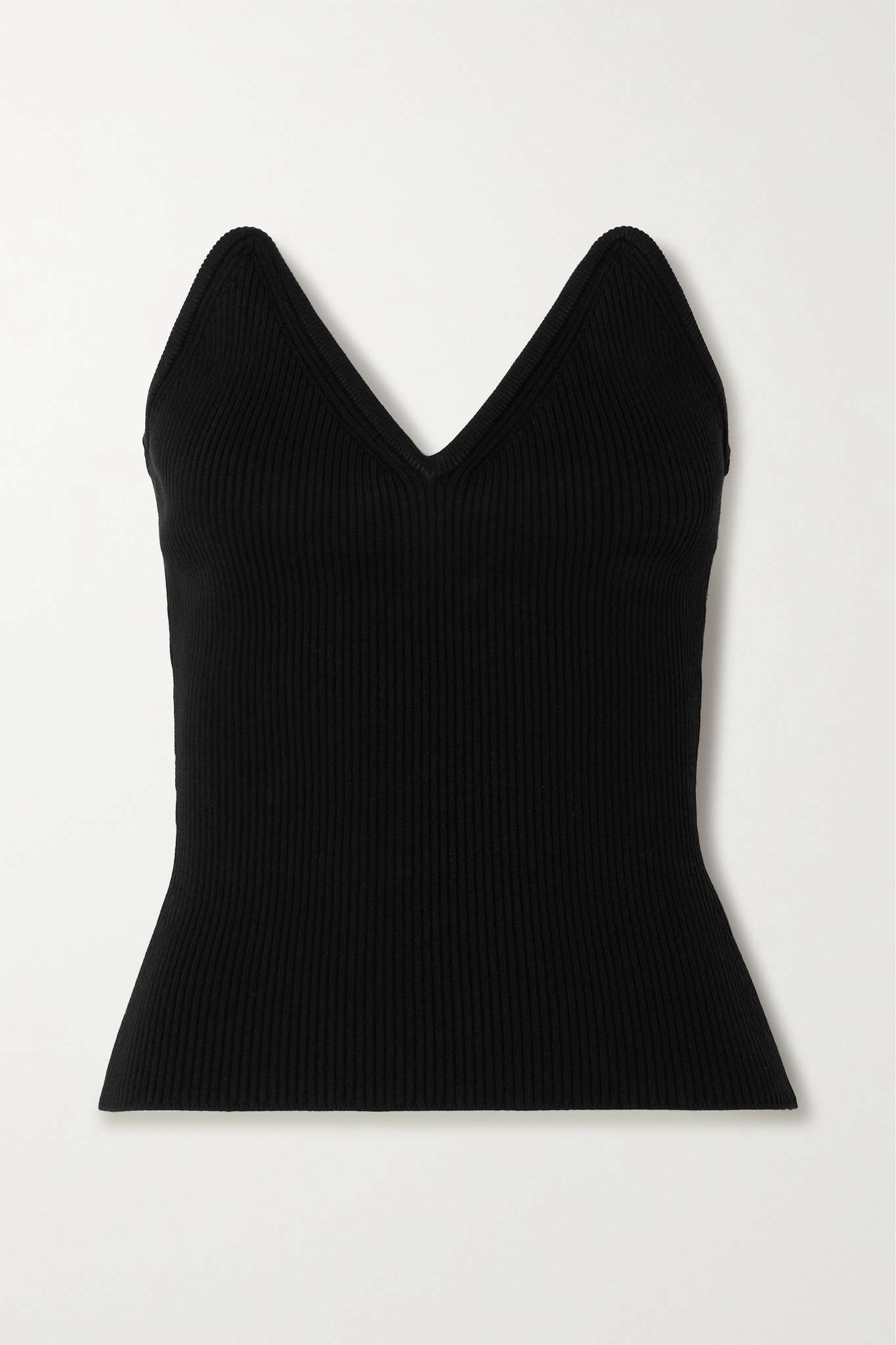 Ribbed-knit bustier top - 1