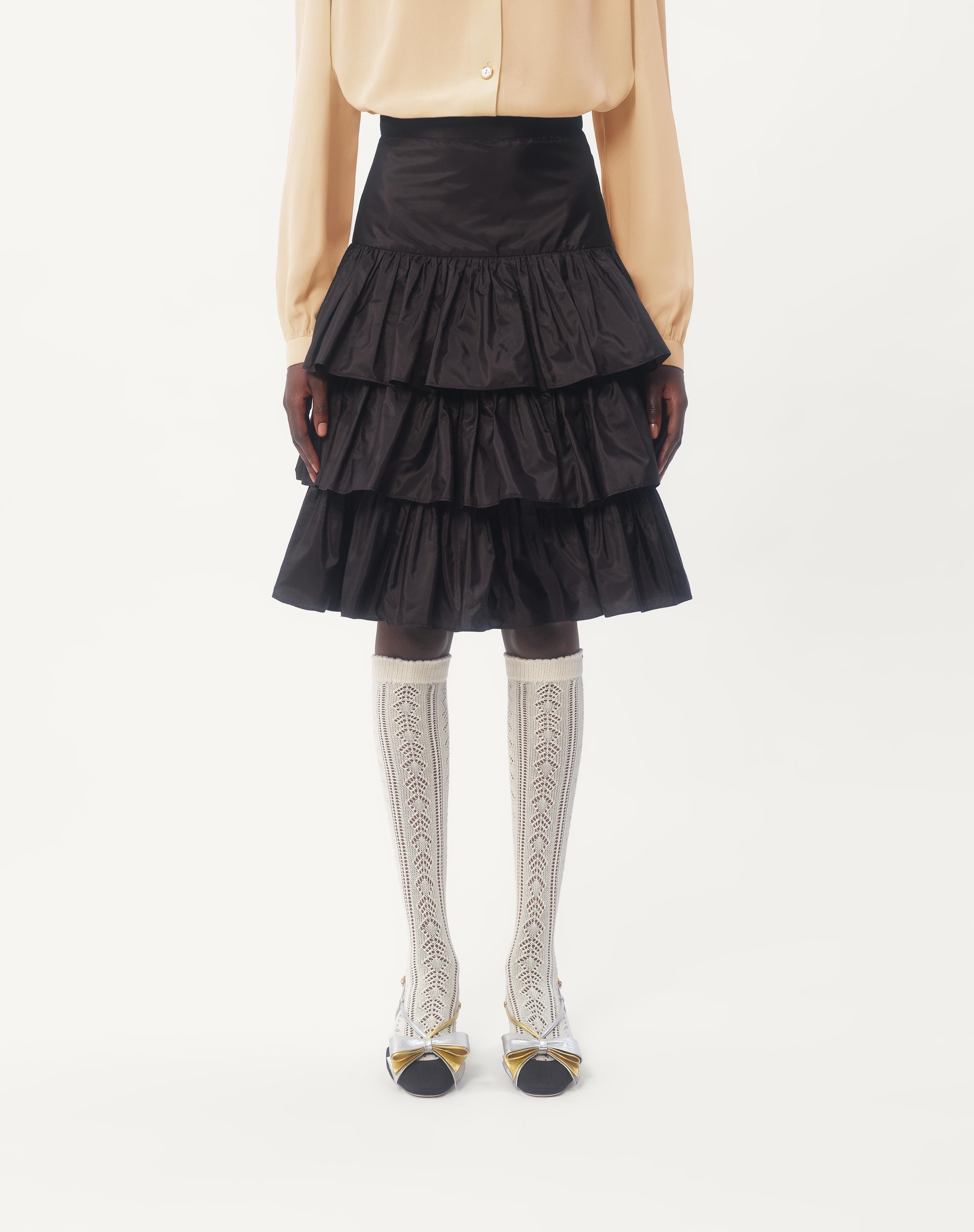 RUFFLED TAFFETA SKIRT - 5