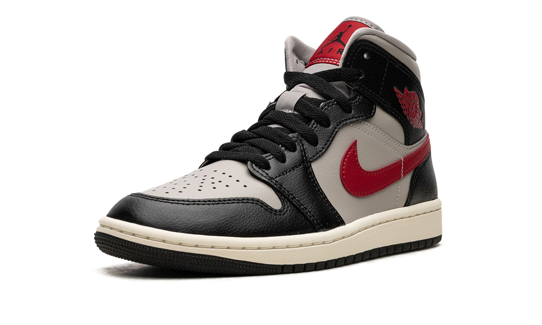 AIR JORDAN 1 MID WMNS "Black / Gym Red / College Grey" - 4
