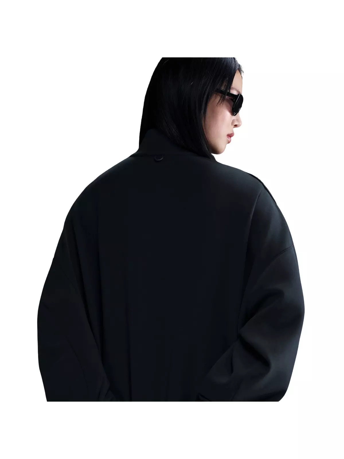 Women's 24.7 ImpossiblySoft Dri-FIT Oversized 1/2-Zip Top -Black - 2