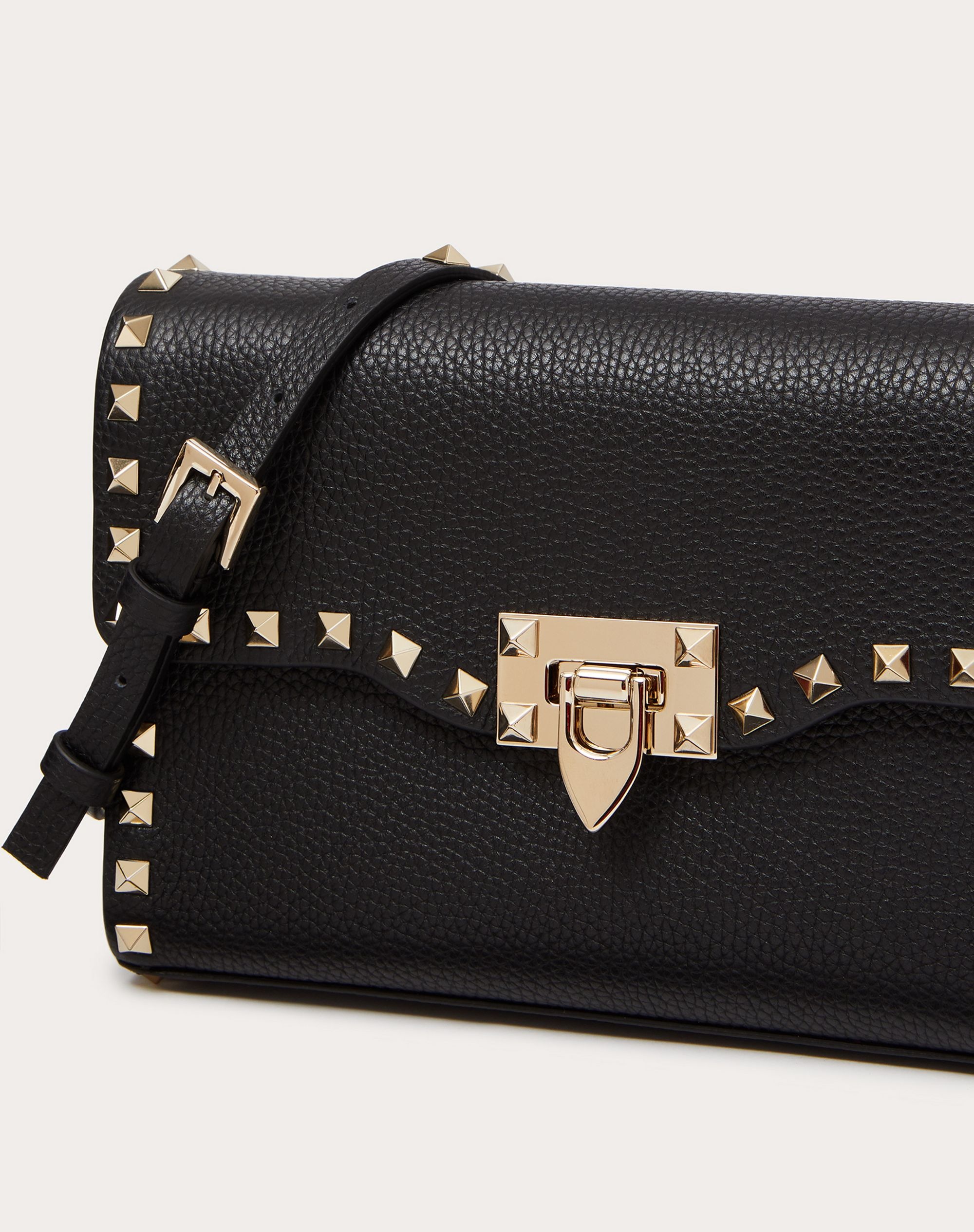 Small Rockstud Grainy Calfskin Crossbody Bag - 5