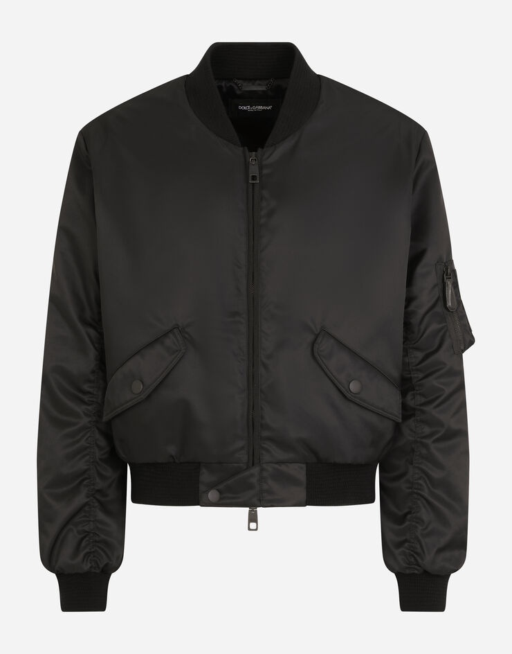 Nylon jacket with branded plate - 4