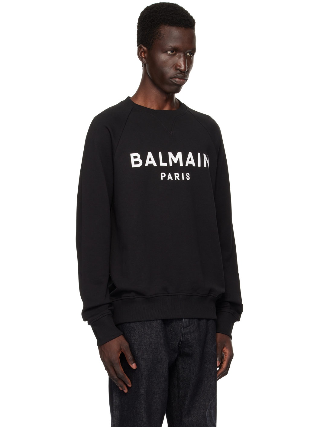 Black 'Balmain Paris' Printed Sweatshirt - 2